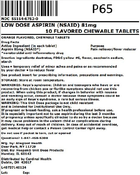 Childrens Aspirin packaging