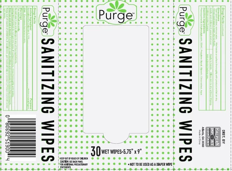 Sanitizing Wipes 포장