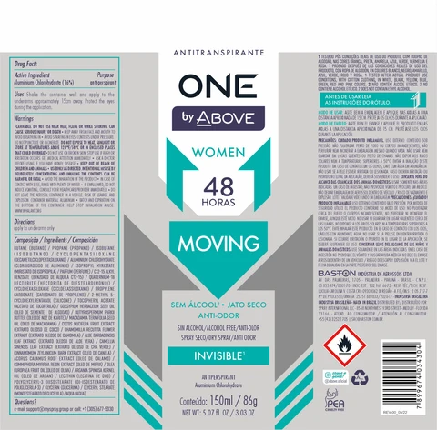 ANTIPERSPIRANT ABOVE ONE BY MOVING WOMEN 포장