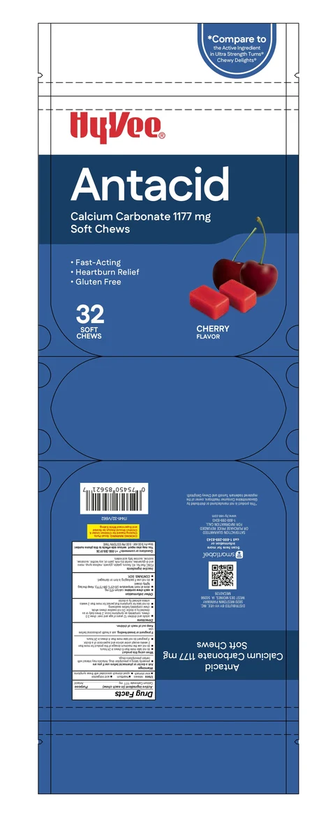 HyVee Ultra Strength AntacidSoft Chews Cherry 포장