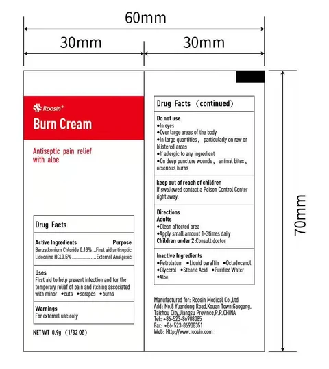 Roosin Burn packaging