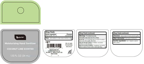 B Pure Moisturizing Hand Sanitizer Coconut Lime Scented 포장