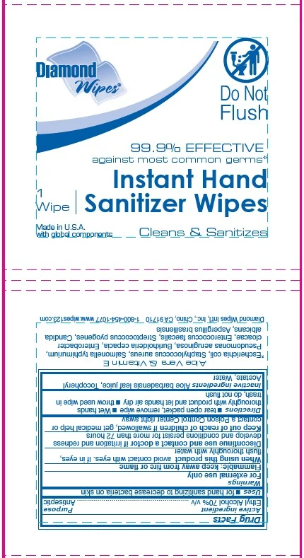 INSTANT HAND SANITIZER WIPES packaging