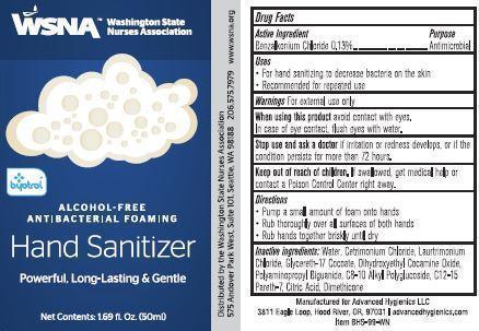 WSNA Hand Sanitizer packaging
