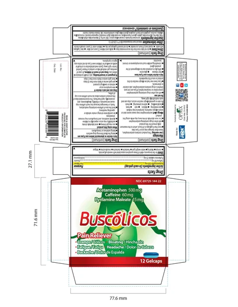 Acetaminophen 500mg Caffeine 60mg Pyrilamine maleate 15mg packaging