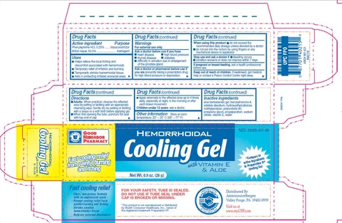 Hemorrhoidal Cooling Gel 포장