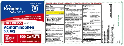 341R- Kroger APAP 500mg 2x500ct lbl
