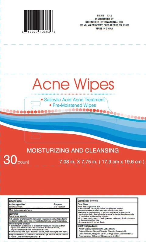 Acne Wipes 포장