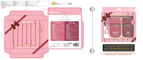 Smart Care Hand Sanitizer,2pk with Woven Lanyard and Charms - Strawberry Dream/ Berry Bliss 포장