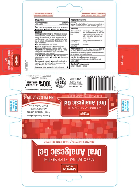 WinCo Foods Maximum Strength Oral Analgesic packaging