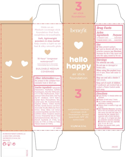 Benefit Hello Happy Air Foundation Shade 3 포장