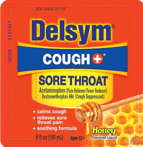 DelsymCough Plus Sore Throat 포장
