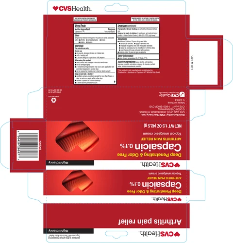 CVS CAPSAICIN packaging