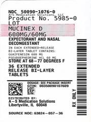 MUCINEX D packaging