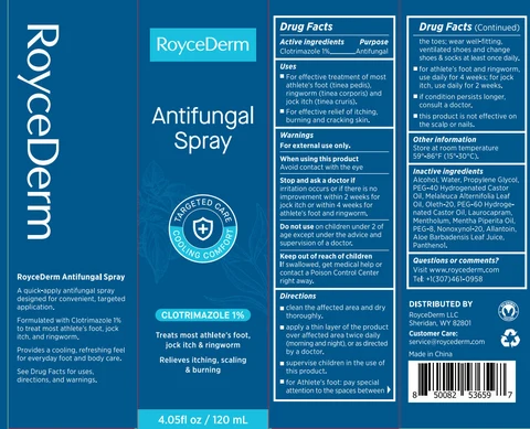 RoyceDerm Antifungal .spray. 포장
