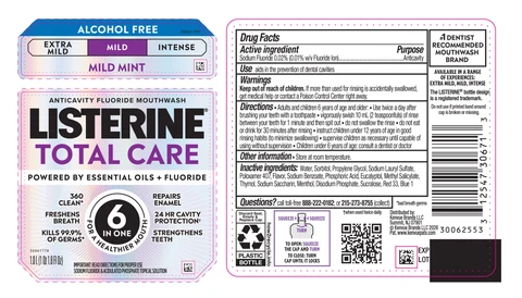 Listerine Total Care Mild Alcohol Free Anticavity Fluoride Mouthwash packaging