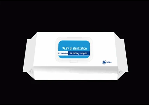 75% alcohol sanitary wipes 포장