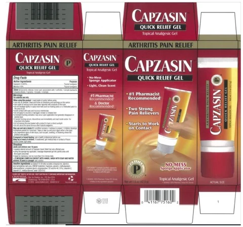 Capzasin Quick Relief 포장
