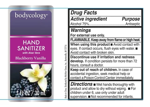blackberry vanilla hand sanitizerbodycology 포장