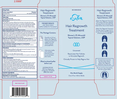 eSalon Hair Regrowth Treatment Womens Minoxidil packaging
