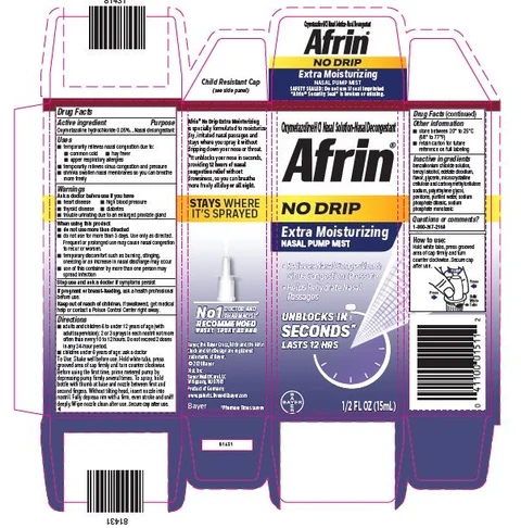 Afrin No DripExtra Moisturizing 포장