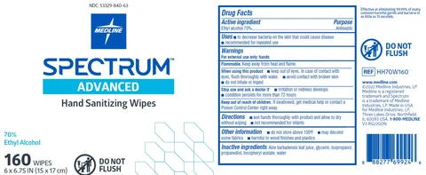 Spectrum Hand Sanitizer Wipes packaging