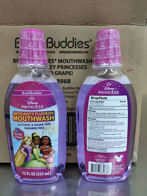Brush Buddies Mouthwash Disney Princesses Grand Grape packaging