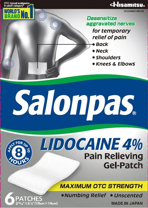 Salonpas LIDOCAINE Pain Relieving 포장