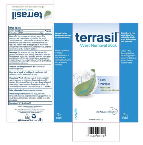 Terrasil Wart Removal packaging