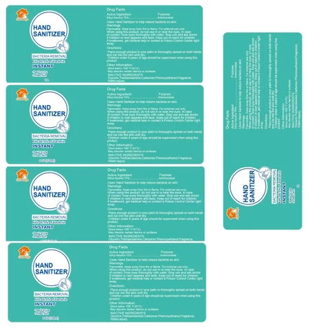 Hand sanitizer packaging
