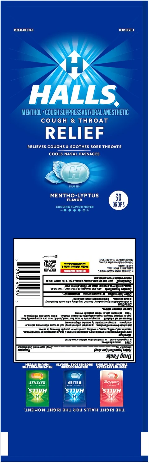 HallsMENTHO-LYPTUS packaging
