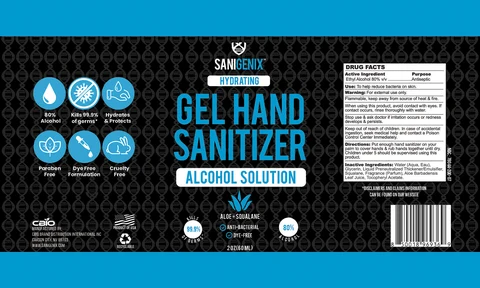 80% Gel Hand Sanitizer 포장