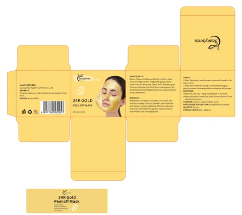 Beautyturess 24K Gold Peel-Off Mask 120g 포장