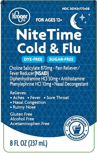 Kroger NiteTime Cold and Flu 포장