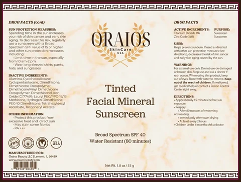 Tinted Facial Mineral Sunscreen packaging