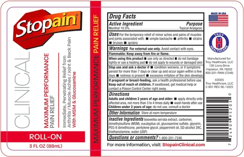 Stopain Clinical Roll-On packaging