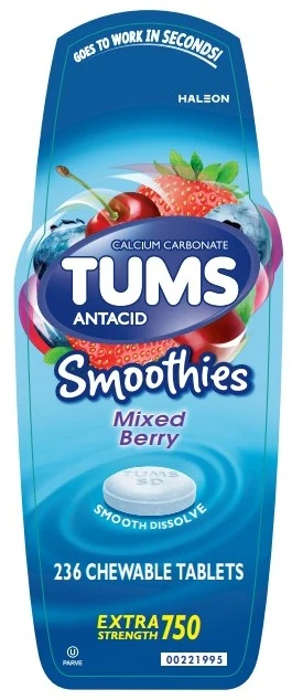 Tums Smoothies Mixed Berry 236 Tablets