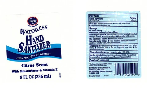 WATERLESS HAND SANITIZERCITRUS SCENT packaging