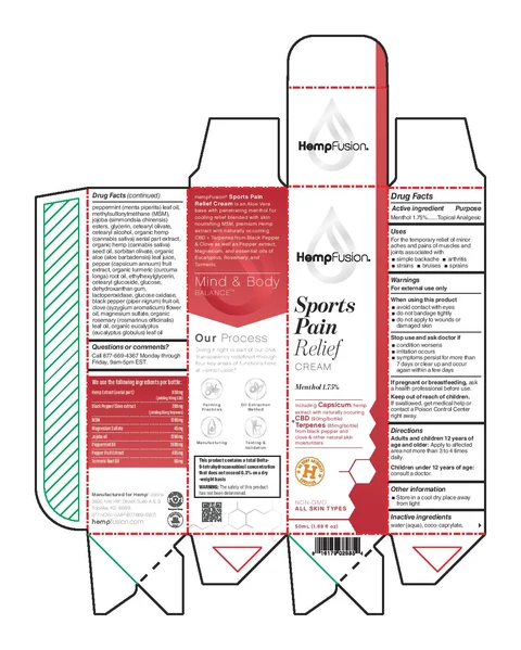 Sports Pain Relief Cream packaging