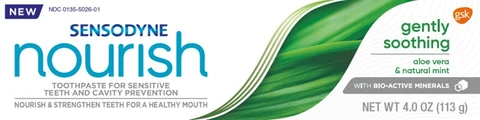 Sensodyne Nourish Gently Soothing 포장
