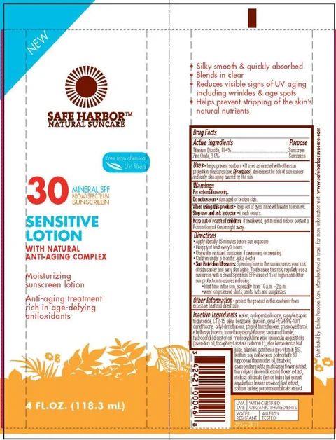 Safe Harbor - Natural Anti-Aging Sunscreen Broad Spectrum SPF30 Sunscreen Sensitive Skin 포장