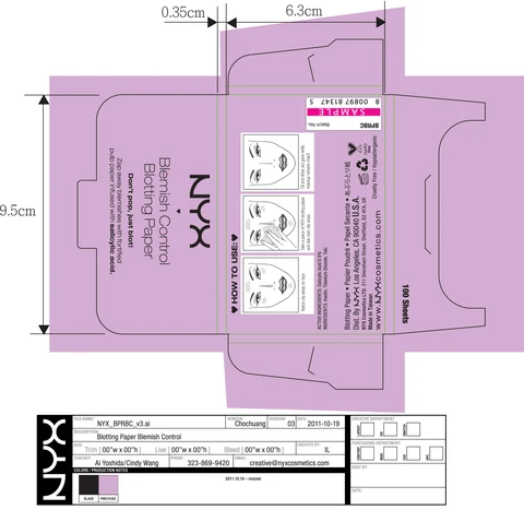 Blemish Control Blotting Paper 포장