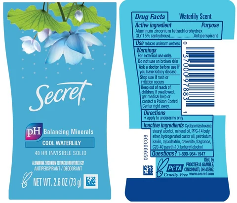 Secret Cool Waterlily Invisible 포장