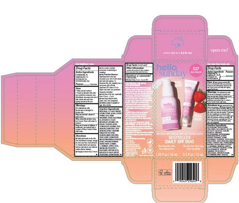 Hello Sunday Bestseller Daily SPF Duo packaging