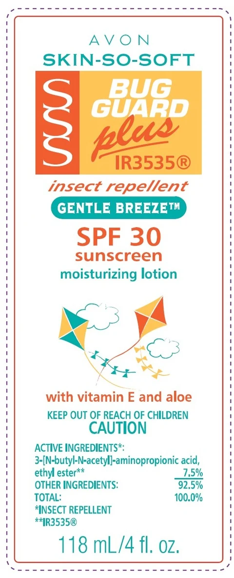 Avon Skin-So-Soft Bug Guard plus SPF 30 SunscreenGentle Breeze Insect Repellent Sunscreen 포장