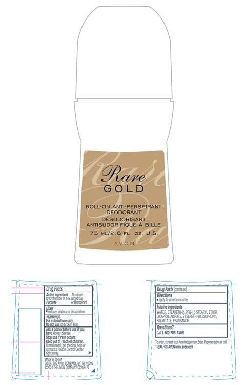AVON Rare GoldRoll-On Anti-Perspirant Deodorant 포장