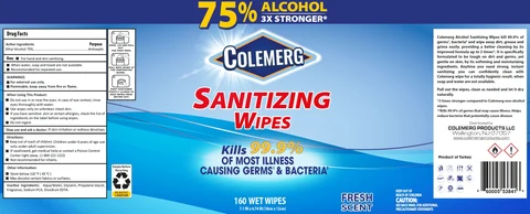Colemerg Sanitizing Wipes 포장