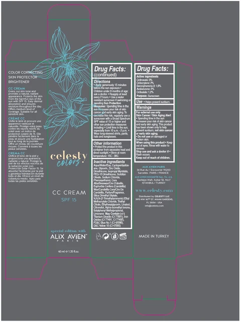 Celesty Colors Special Edition With Alix AvienCC Cream 포장