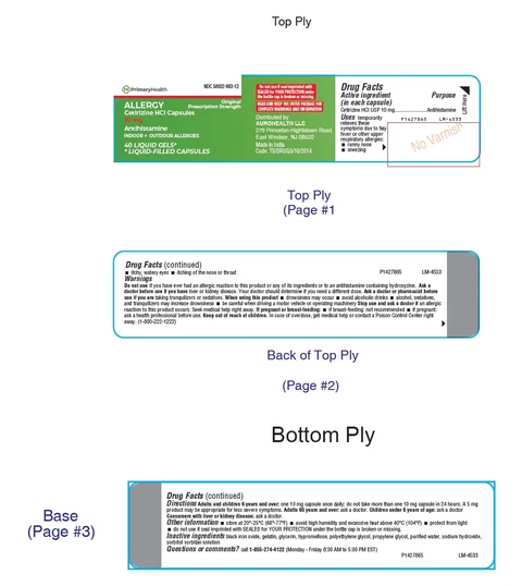 Cetirizine Hydrochloride (Allergy) 포장