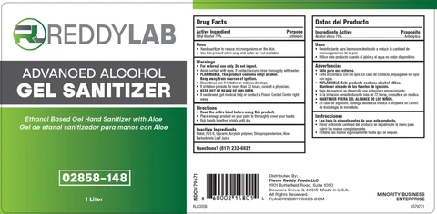 Reddy Lab Advanced Alcohol Gel Sanitizer 포장